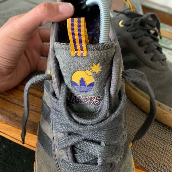 Adidas x The Hundreds LA Lakers NBA Adi-Ease Skate Shoes Mens 11.5 US Q16688 - Picture 7 of 10